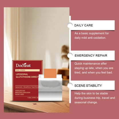 Aura & Co Liposomal Glutathione Oral Strips | Fast-Absorbing Antioxidant Support (30 Strips)