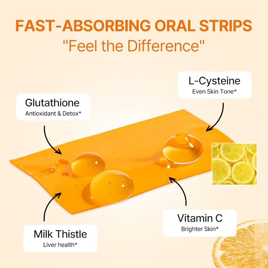 Aura & Co Liposomal Glutathione Oral Strips | Fast-Absorbing Antioxidant Support (30 Strips)