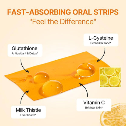 Aura & Co Liposomal Glutathione Oral Strips | Fast-Absorbing Antioxidant Support (30 Strips)