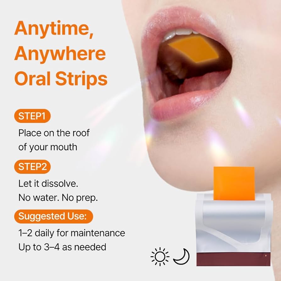 Aura & Co Liposomal Glutathione Oral Strips | Fast-Absorbing Antioxidant Support (30 Strips)