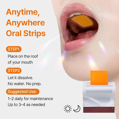 Aura & Co Liposomal Glutathione Oral Strips | Fast-Absorbing Antioxidant Support (30 Strips)